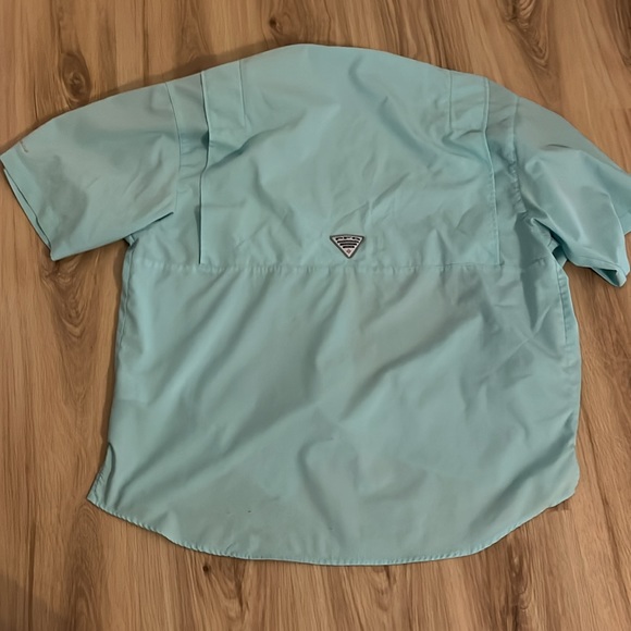 Columbia PFG Men’s Fishing Shirt Size Large aqua / blue - Picture 4 of 5